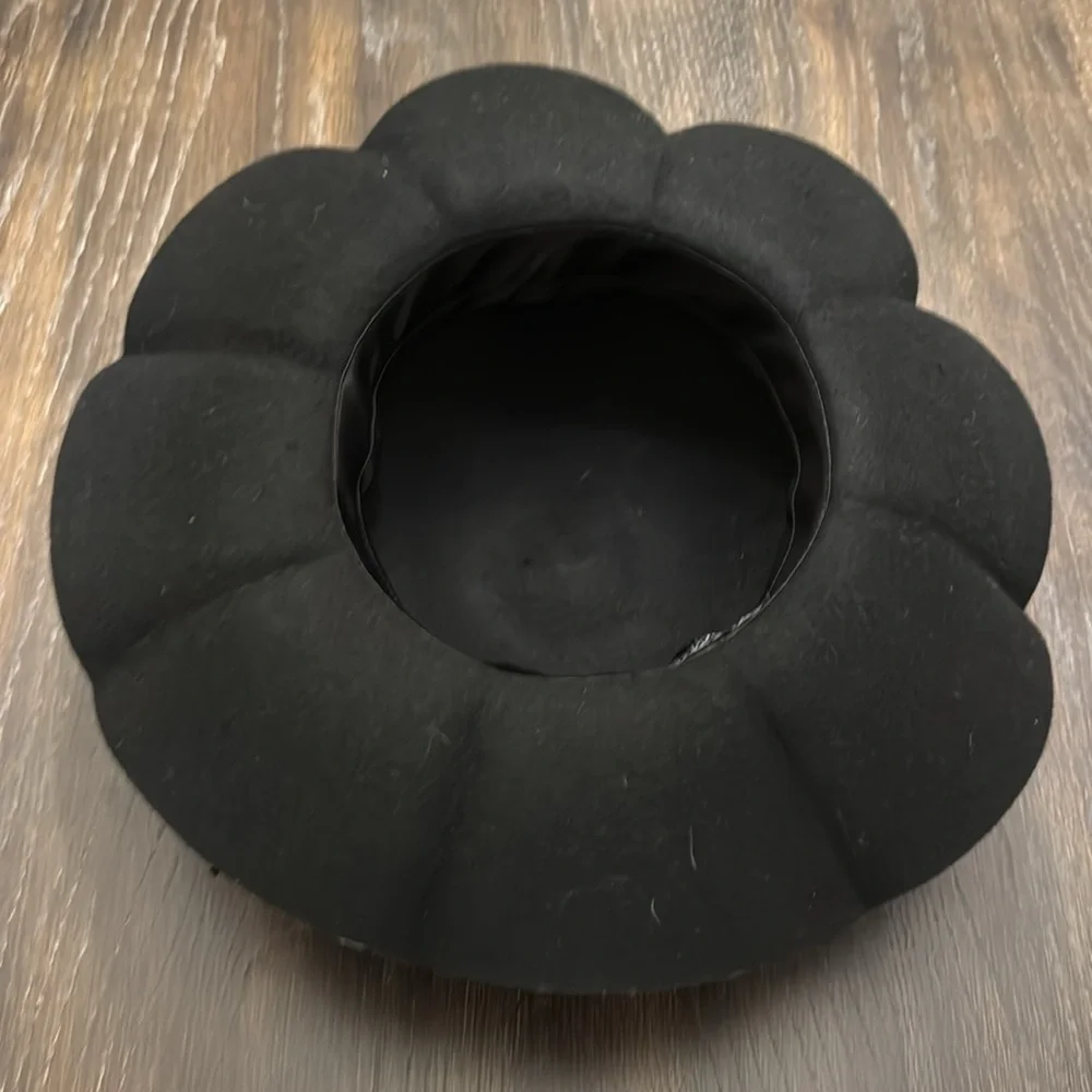 🟣 ADORA WOOL BLACK FLOPPY HAT 24”